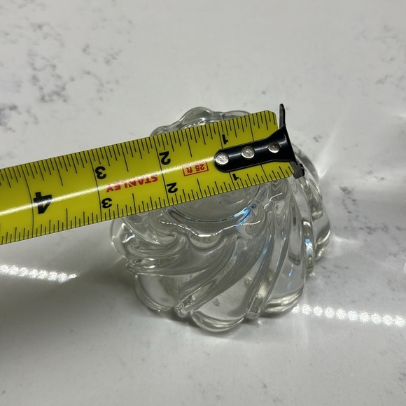 MIKASA Peppermint Clear Crystal Swirl Scalloped Edge Bowl Candy Candle D… - Picture 5 of 7